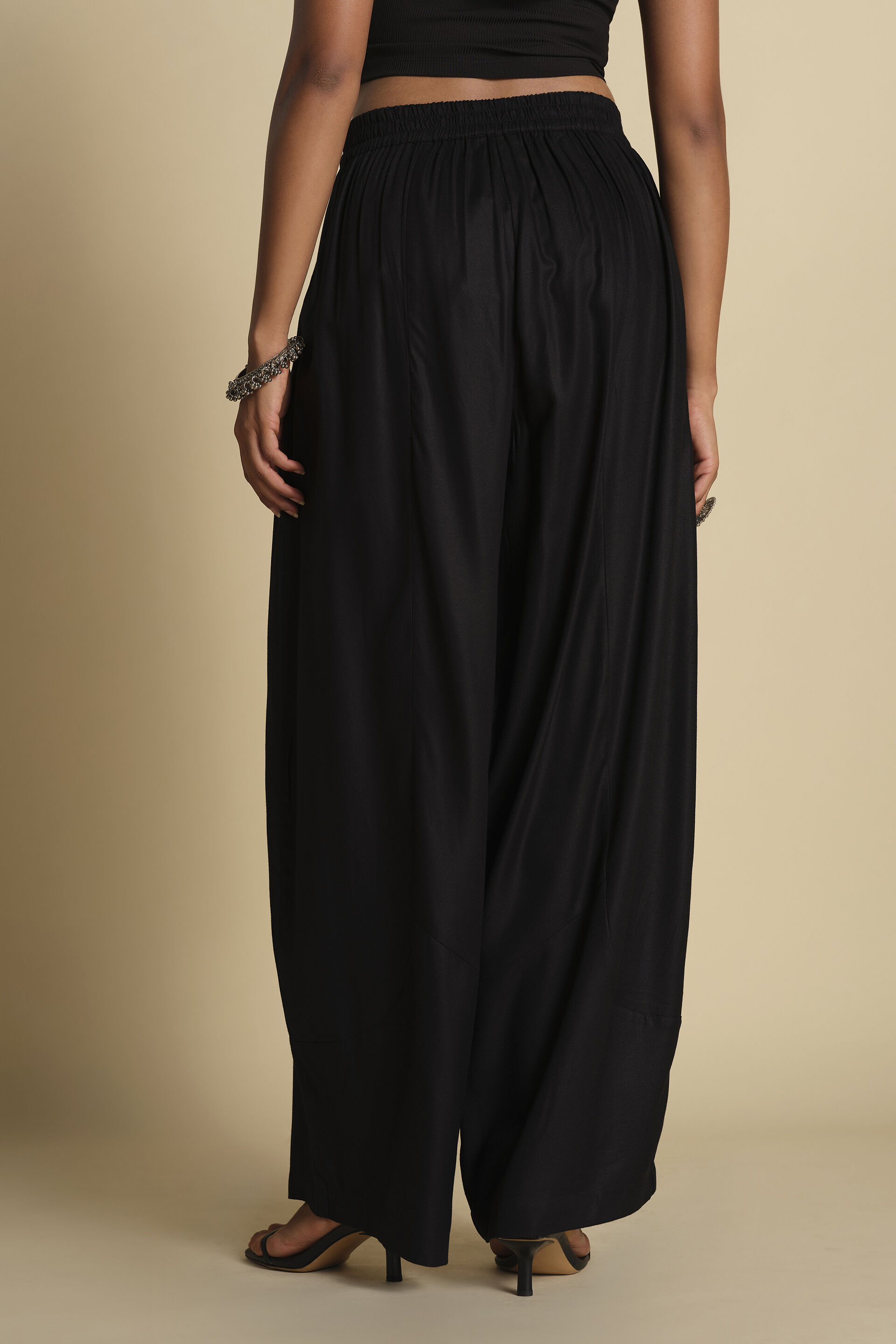 Billowy Black Pants, Black, image 4